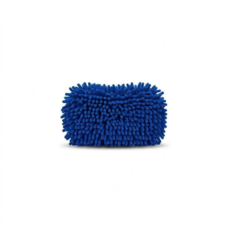 Éponge microfibre chenille NTC Pro bleue pour lavage auto
